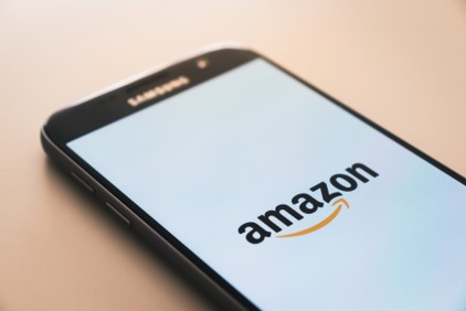 Amazon logo on phone