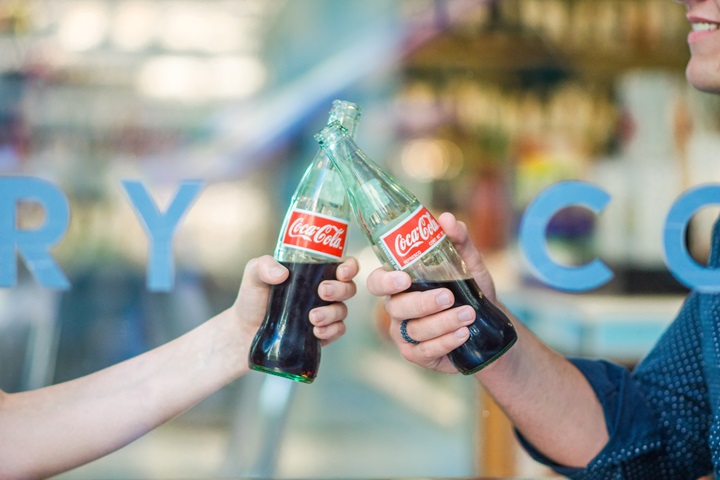 Two Coke bottles