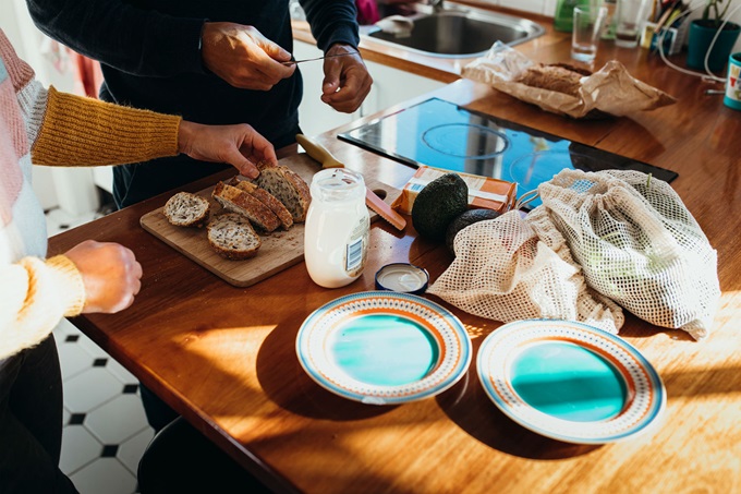 bread in a kitchen