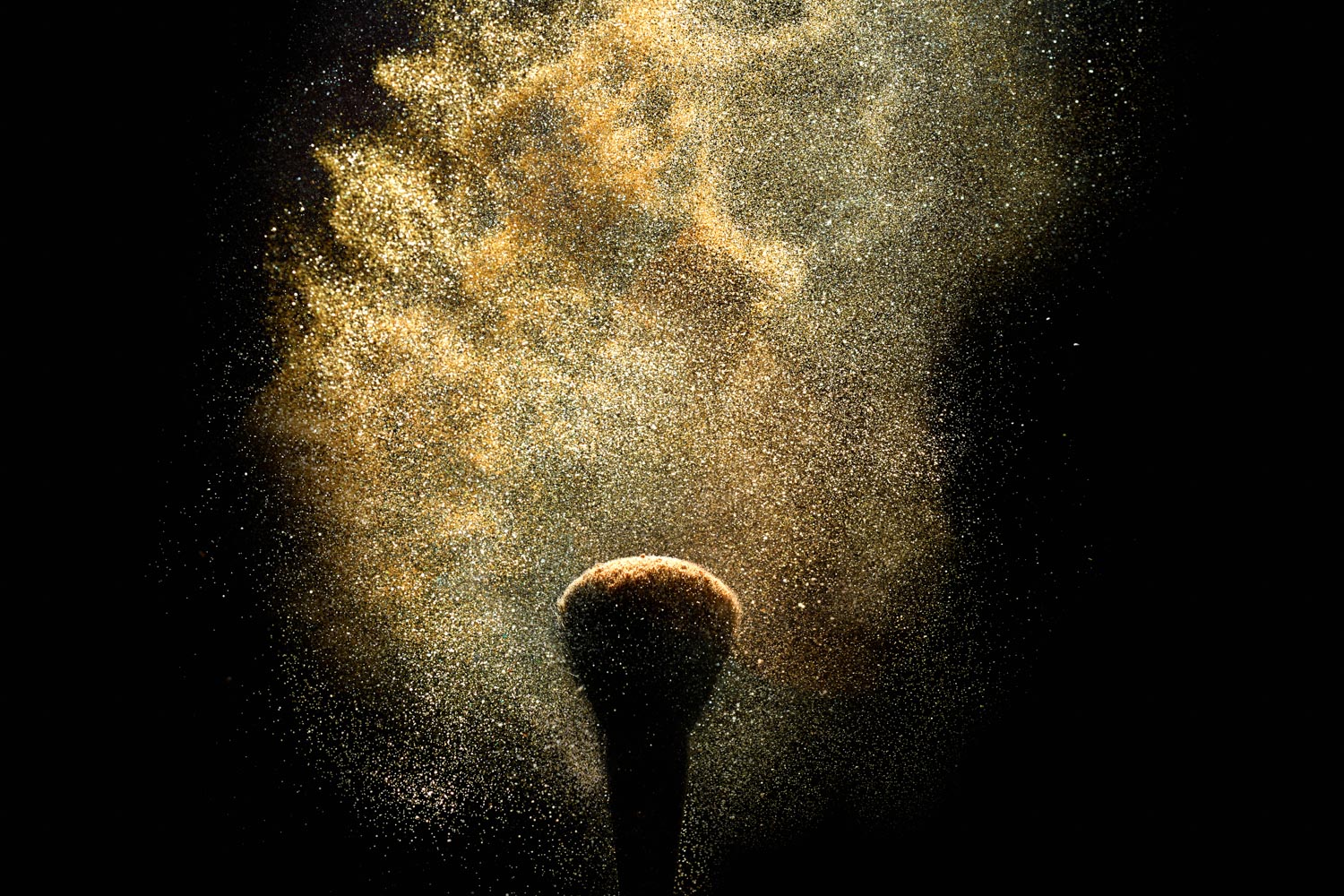 Makeup brush and powder